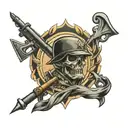 army infantry  tattoo design idea