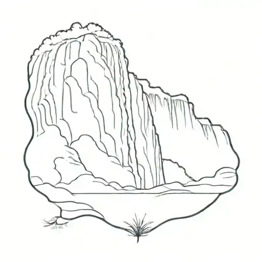 Niagara falls inside a drop tattoo design idea