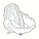 Niagara falls inside a drop tattoo design idea