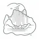 Niagara falls inside a drop tattoo design idea