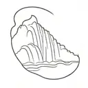 Niagara falls inside a drop tattoo design idea