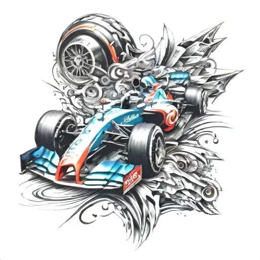 Formula 1 tattoo design idea