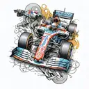 Formula 1 tattoo design idea