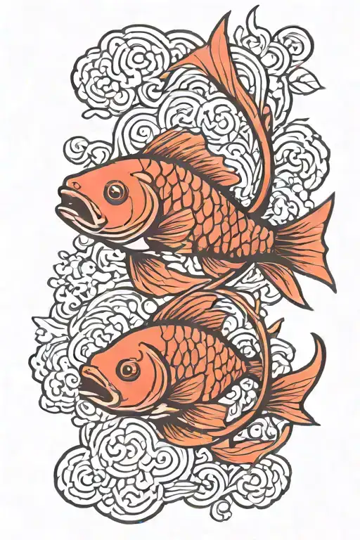 carp tattoo design idea