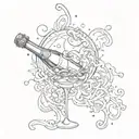 Champagne Super Nova tattoo design idea