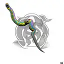Snake Dagger tattoo design idea