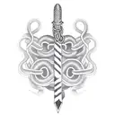 Snake Dagger tattoo design idea