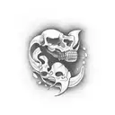 loss, memory, grief tattoo design idea