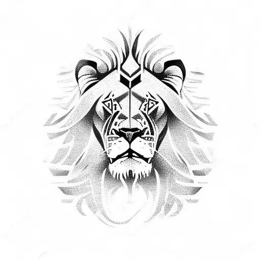 lion viking tattoo design idea