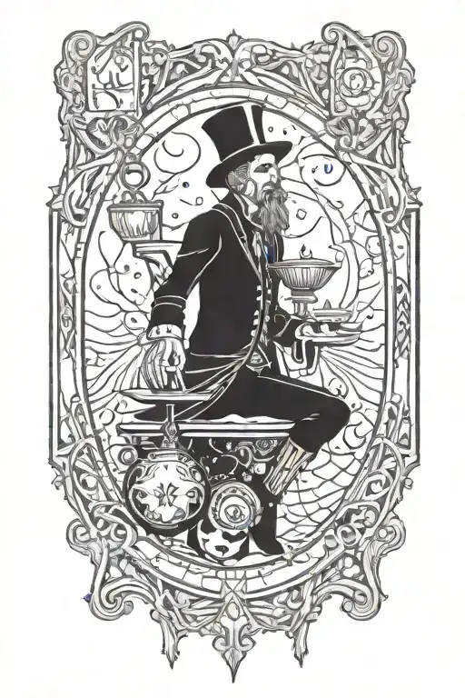 tarot card, magician, fool tarot card tattoo design idea