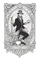 tarot card, magician, fool tarot card tattoo design idea
