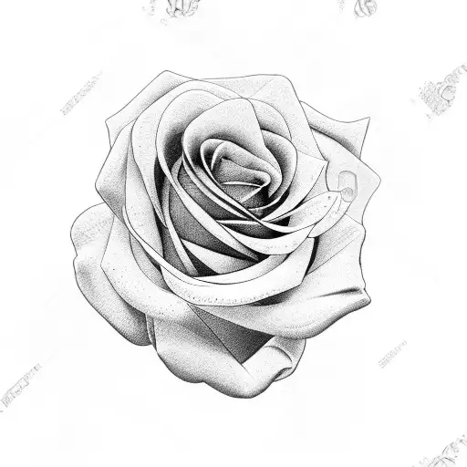 roses with banner tattoo design idea