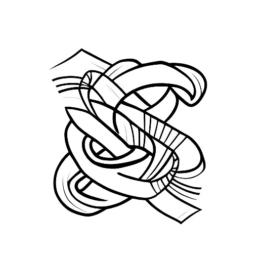 A minimalist tattoo of a martial arts black belt tied in a knot, symbolizing your dedication and excellence in martial arts. tattoo design idea