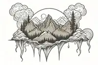 mountains not pointy tattoo design idea
