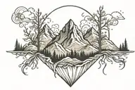 mountains not pointy tattoo design idea