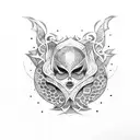 triple goddess tattoo design idea