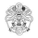 triple goddess tattoo design idea