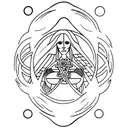 triple goddess tattoo design idea