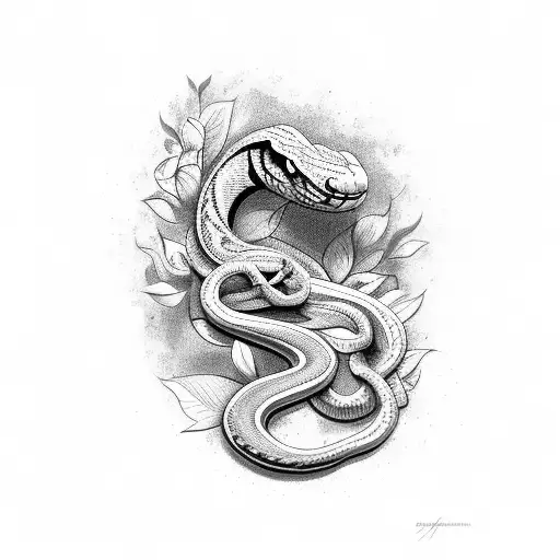 Cobra snake dark feminine flowers Mandelas tattoo design idea