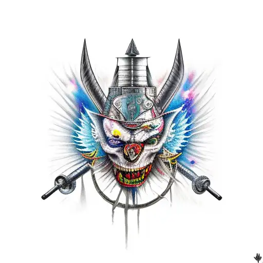 A powerful warrior embracing the present moment tattoo design idea