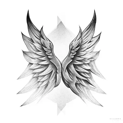 wings throat  tattoo design idea