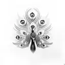 Peacock tattoo design idea