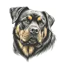memorial tattoo for my dog (rottweiler breed) that passed away, want to see paws tattoo design idea