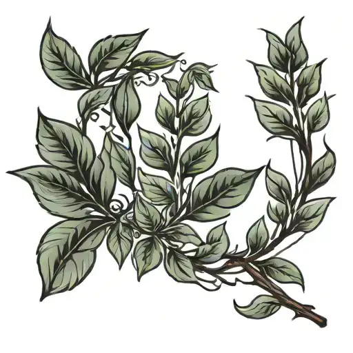 Laurel wreath tattoo design idea