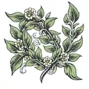 Laurel wreath tattoo design idea