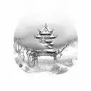 phrase in japanese "this too shall pass" tattoo design idea