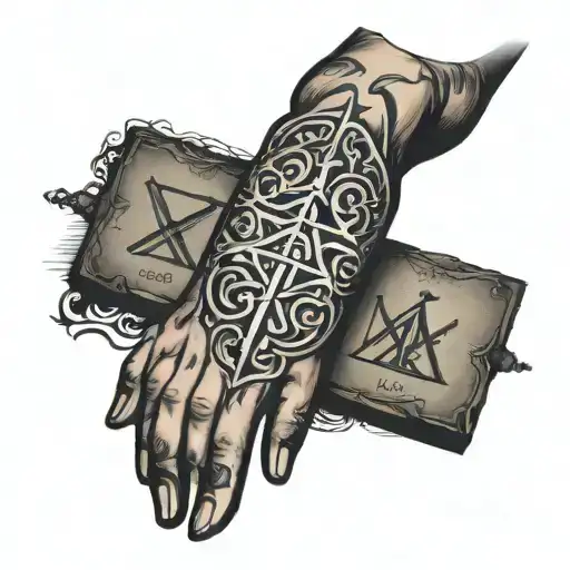 exodus written vertically wrist tattoo tattoo design idea