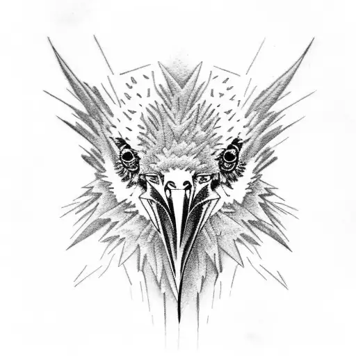 sad raven gothic  tattoo design idea