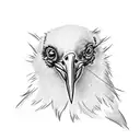 sad raven gothic  tattoo design idea