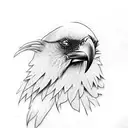 sad raven gothic  tattoo design idea