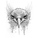 sad raven gothic  tattoo design idea