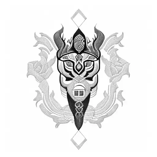 ukrainian embroidery tattoo design idea