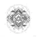 ukrainian embroidery with tryzub tattoo design idea