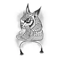 ukrainian embroidery with tryzub tattoo design idea