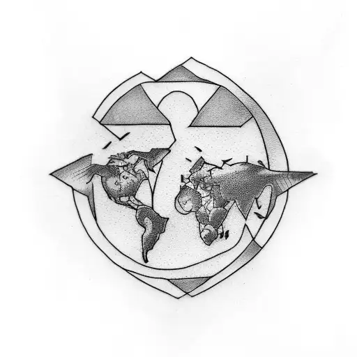 A tattoo for a nomad who travels a lot and wants a tattoo to remember it. minimalistic style, small size tattoo design idea