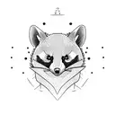 trash panda tattoo design idea