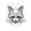 trash panda tattoo design idea
