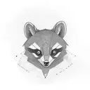 trash panda tattoo design idea