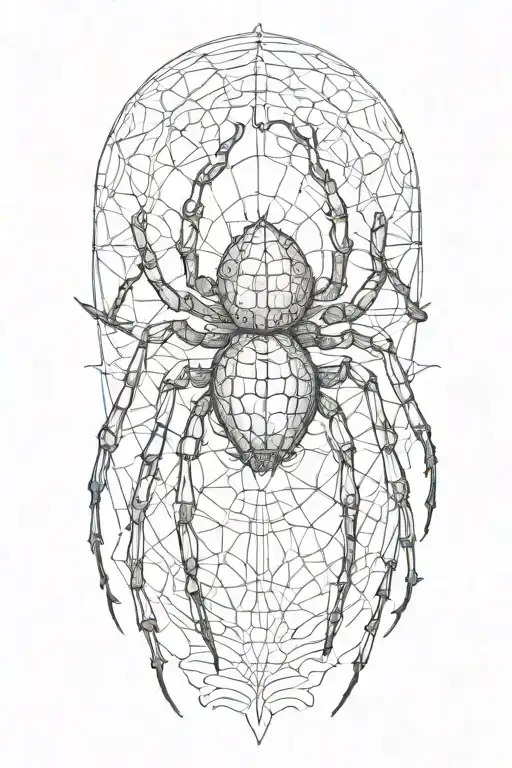 orb weaver spider tattoo design idea