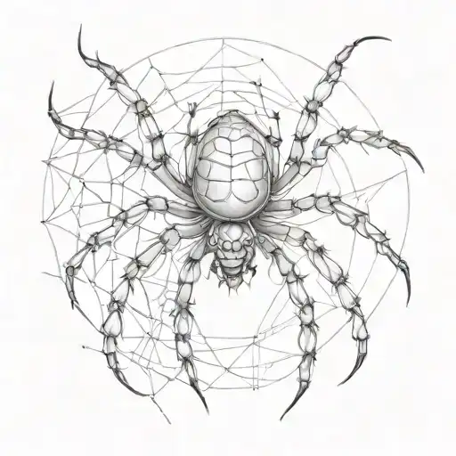 orb weaver spider tattoo design idea