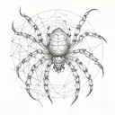 orb weaver spider tattoo design idea