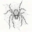 orb weaver spider tattoo design idea