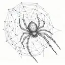orb weaver spider tattoo design idea