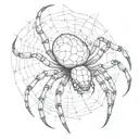orb weaver spider tattoo design idea