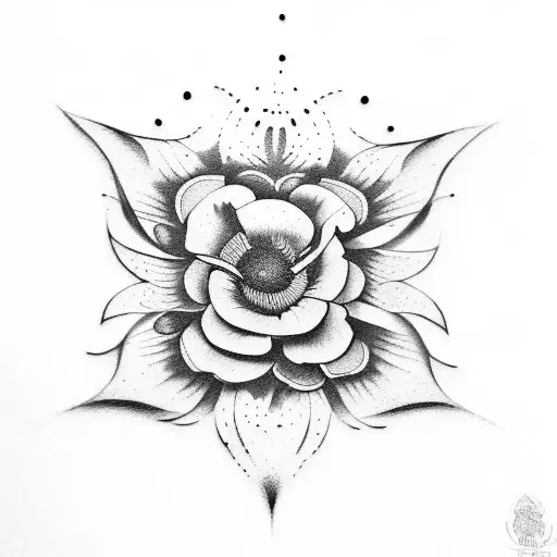flower tattoo van gogh style tattoo design idea
