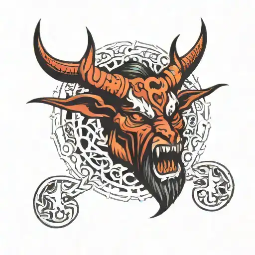 gara devil horns tattoo design idea